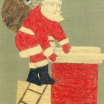 Santa Claus, Ladder and Chimney