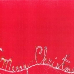 Merry Christmas on Red Fabric