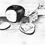 Apple, Cheese with Knife
