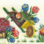 Wheel Barrow With Flowers