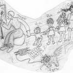 Audrey Mae, Vaughn Ray, Deardra Dell, Heather Dale, Crystal Gay and Eyow the cat.